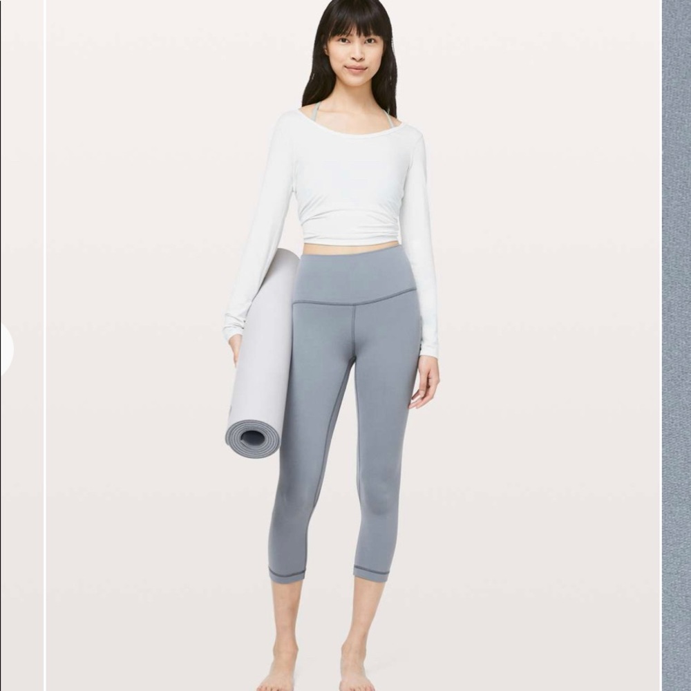 Lululemon Align Crop 21 Steam Blue